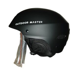 Outdoor Master Kelvin Ski Snowboard Helmet Matte Black Large Adjustable Dial Fit